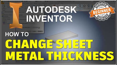 converting inventor part to sheet metal|inventor change sheet metal thickness.